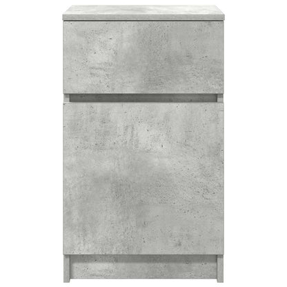Bedside Cabinets 2 pcs Concrete Grey 39x35x65cm Engineered Wood