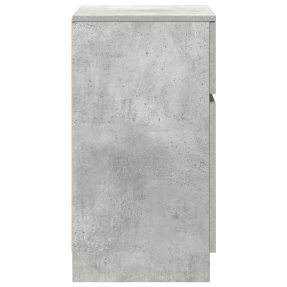Bedside Cabinets 2 pcs Concrete Grey 39x35x65cm Engineered Wood