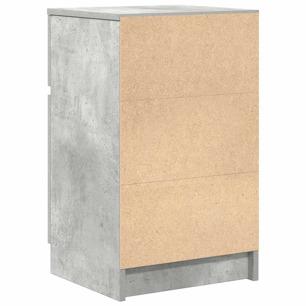 Bedside Cabinets 2 pcs Concrete Grey 39x35x65cm Engineered Wood