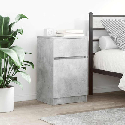 Bedside Cabinets 2 pcs Concrete Grey 39x35x65cm Engineered Wood