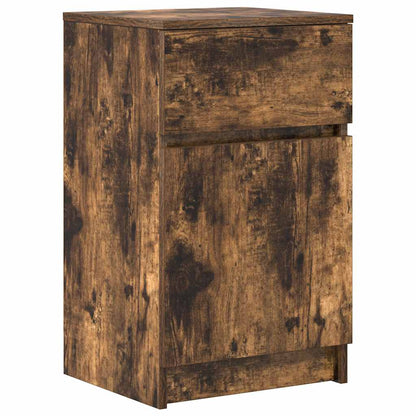 Bedside Cabinets 2 pcs Smoked Oak 39x35x65 cm Engineered Wood