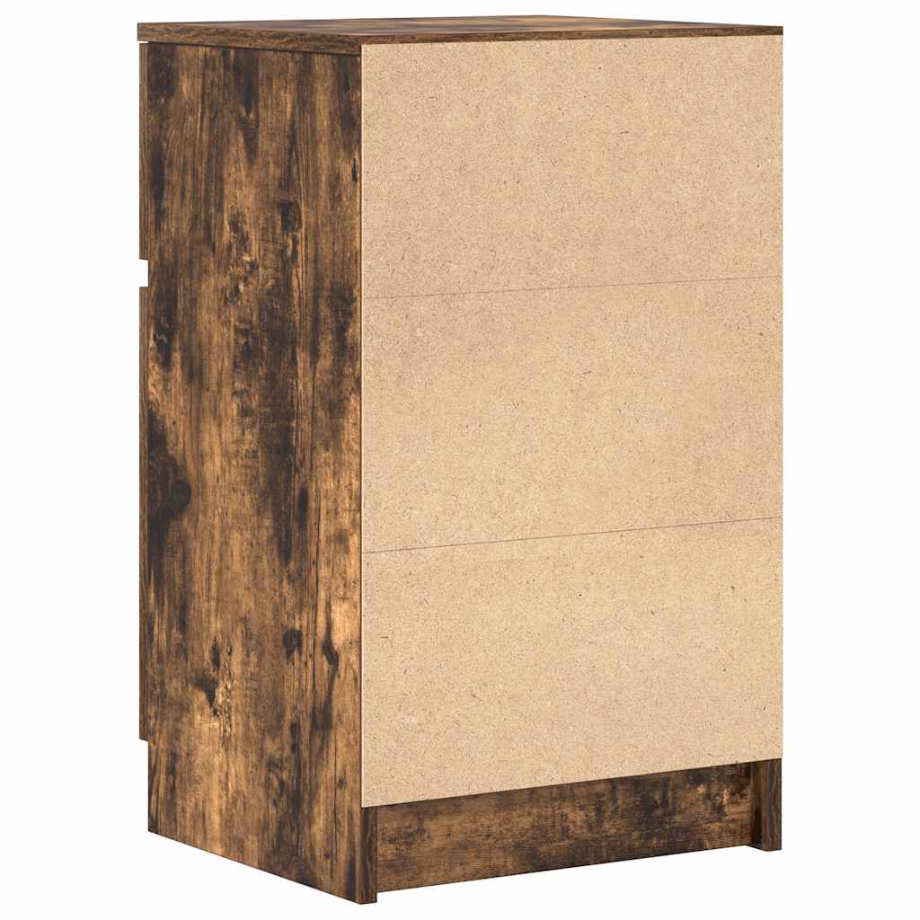 Bedside Cabinets 2 pcs Smoked Oak 39x35x65 cm Engineered Wood
