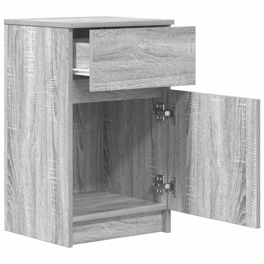 Bedside Cabinets 2 pcs Grey Sonoma 39x35x65 cm Engineered Wood