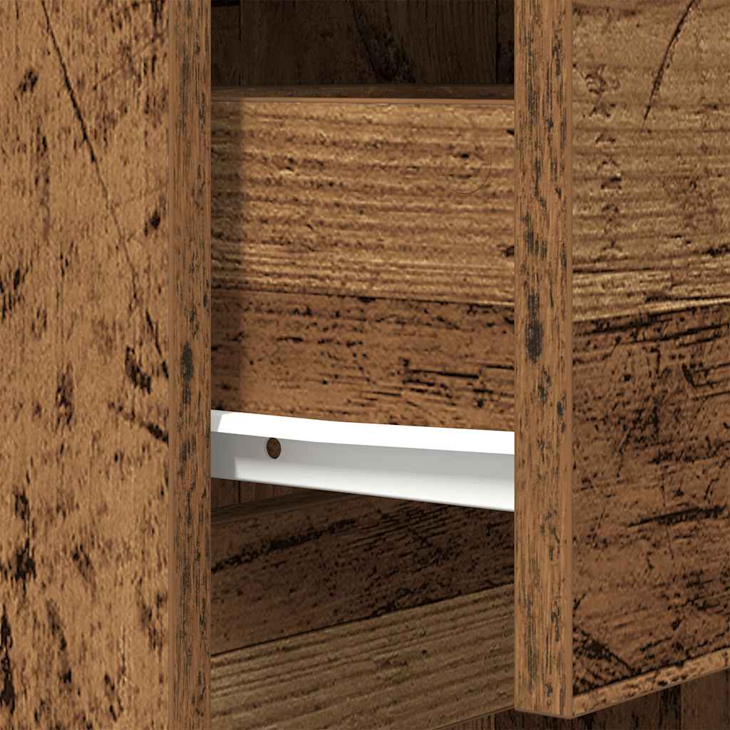 Bedside Cabinets 2 pcs Old Wood 39x35x65 cm Engineered Wood
