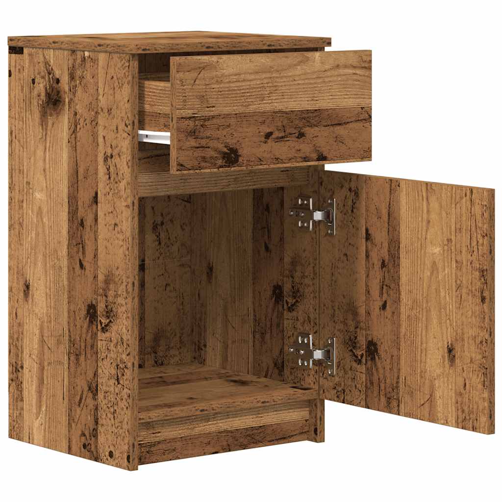 Bedside Cabinets 2 pcs Old Wood 39x35x65 cm Engineered Wood