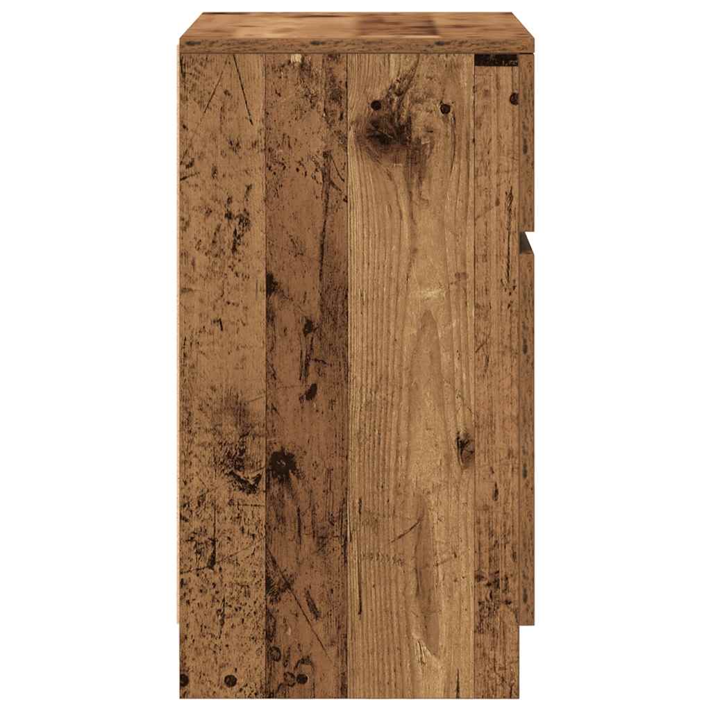 Bedside Cabinets 2 pcs Old Wood 39x35x65 cm Engineered Wood