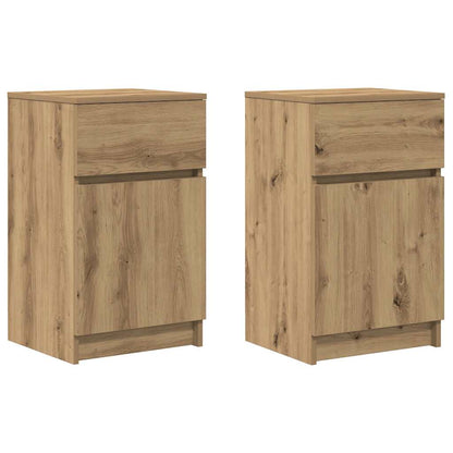 Bedside Cabinets 2 pcs Artisan Oak 39x35x65 cm Engineered Wood