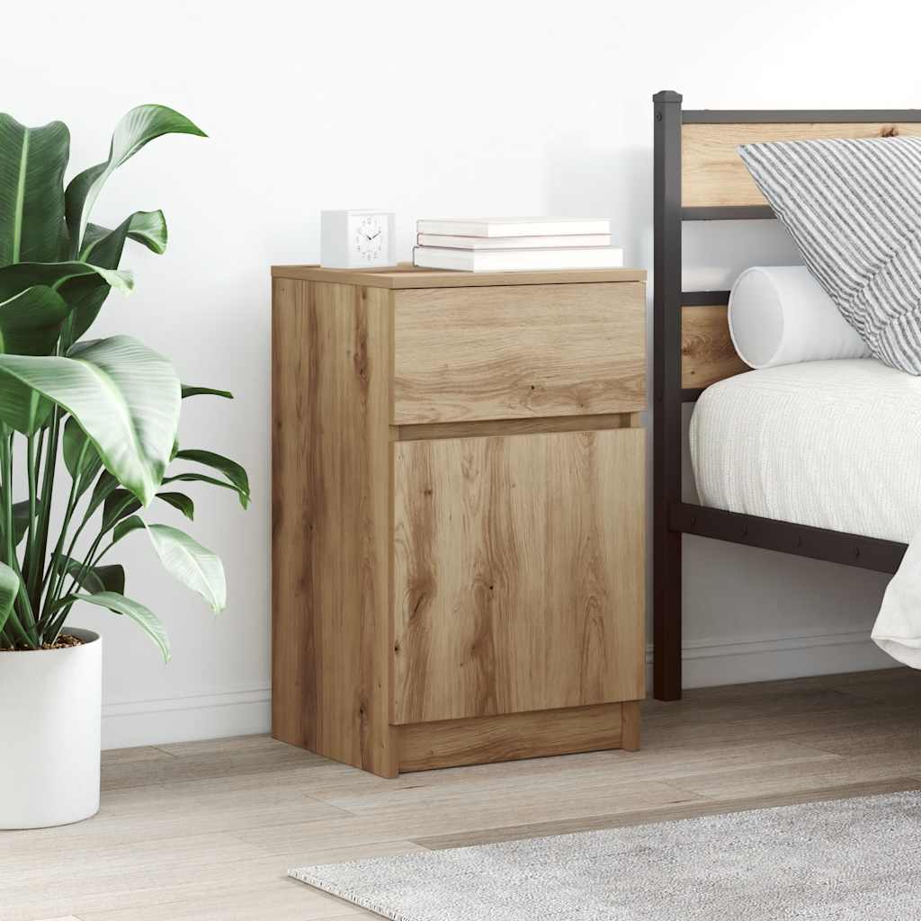 Bedside Cabinets 2 pcs Artisan Oak 39x35x65 cm Engineered Wood