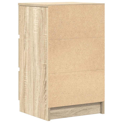 Bedside Cabinet with 3 Drawers Sonoma Oak 39x35x65 cm