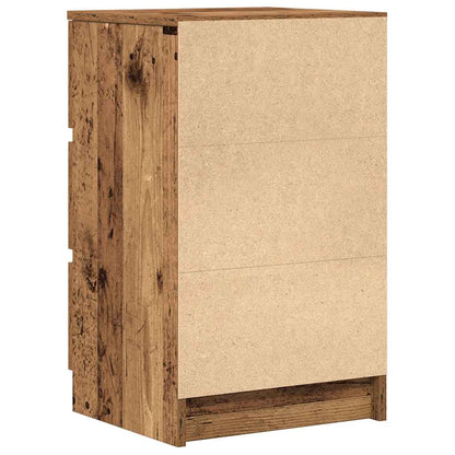 Bedside Cabinets with 3 Drawers 2 pcs Old Wood 39x35x65 cm