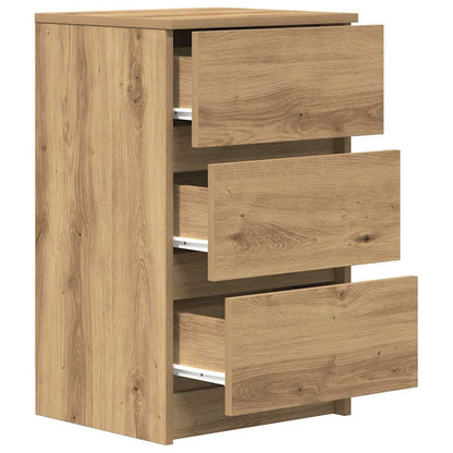 Bedside Cabinets with 3 Drawers 2 pcs Artisan Oak 39x35x65 cm