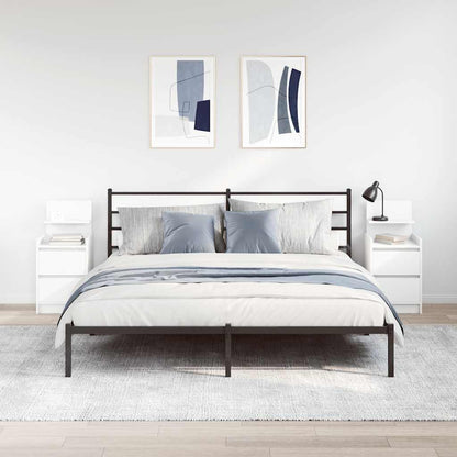 Bedside Cabinets with 2 Drawers 2 pcs White 38x34x80 cm