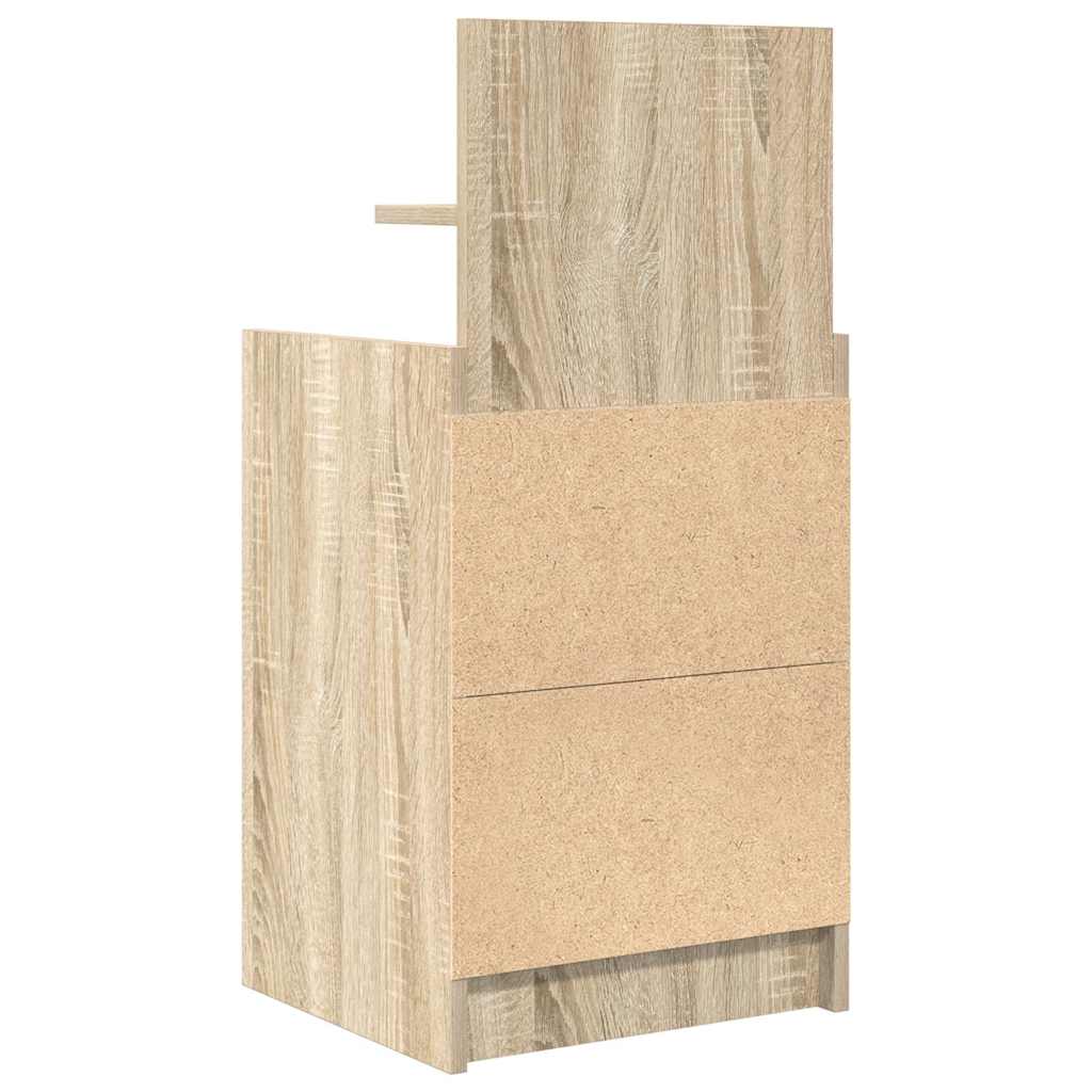 Bedside Cabinet with 2 Drawers Sonoma Oak 38x34x80 cm