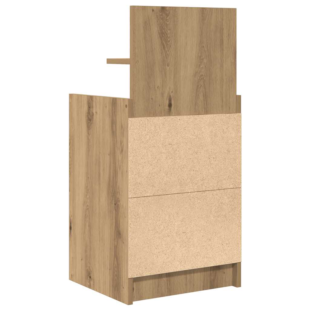 Bedside Cabinets with 2 Drawers 2 pcs Artisan Oak 38x34x80 cm