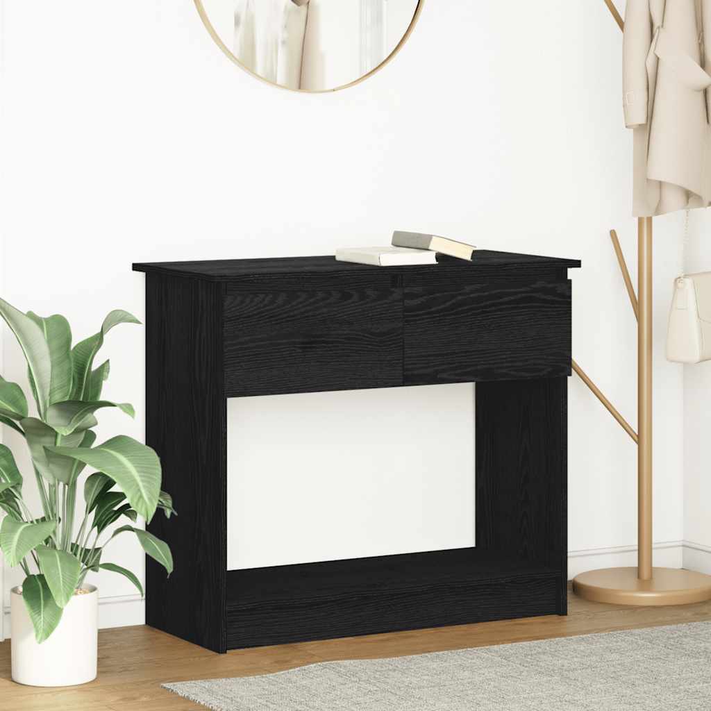 Console Table with Drawers Black 85,5x38,5x74,5 cm