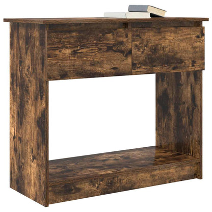 Console Table with Drawers Smoked Oak 85,5x38,5x74,5 cm