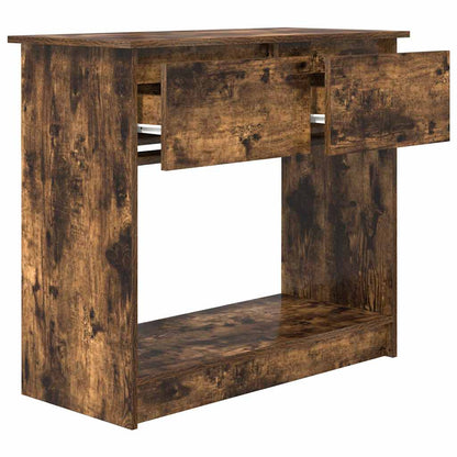 Console Table with Drawers Smoked Oak 85,5x38,5x74,5 cm