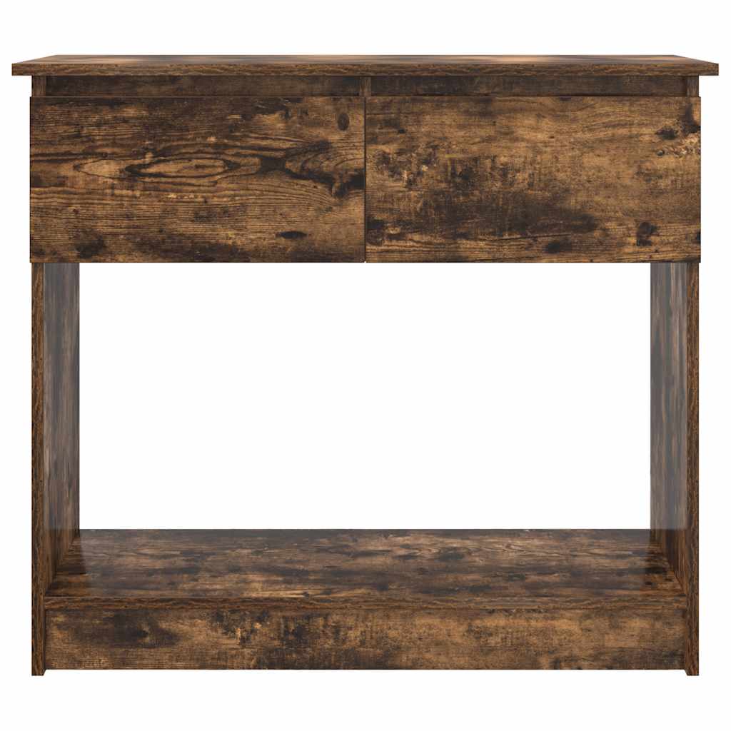 Console Table with Drawers Smoked Oak 85,5x38,5x74,5 cm