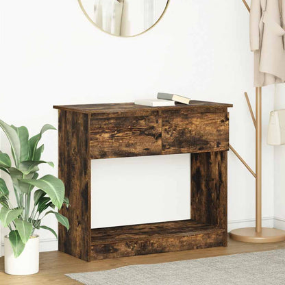Console Table with Drawers Smoked Oak 85,5x38,5x74,5 cm