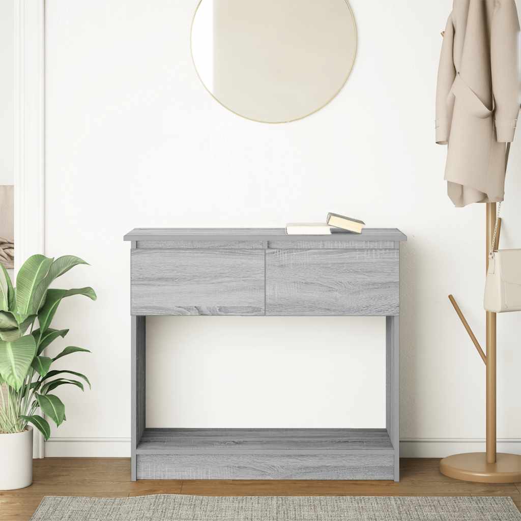 Console Table with Drawers Grey Sonoma 85,5x38,5x74,5 cm