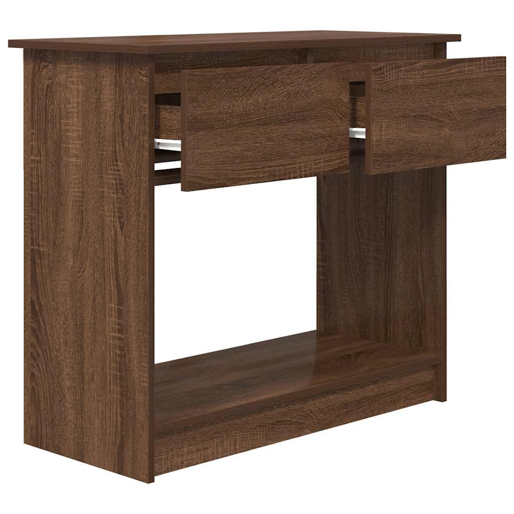 Console Table with Drawers Brown Oak 85,5x38,5x74,5 cm