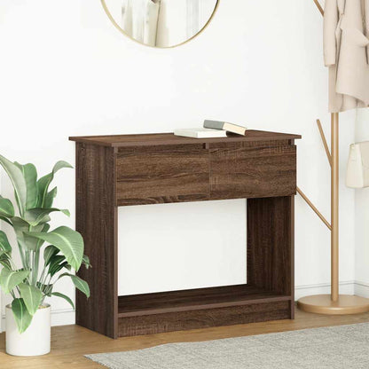 Console Table with Drawers Brown Oak 85,5x38,5x74,5 cm