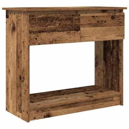 Console Table with Drawers Old Wood 85,5x38,5x74,5 cm