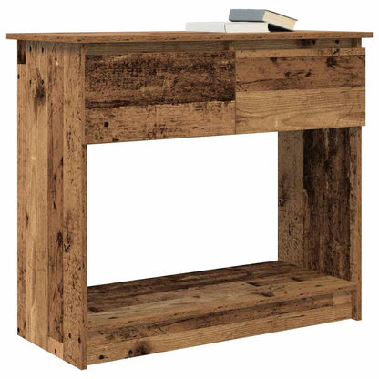 Console Table with Drawers Old Wood 85,5x38,5x74,5 cm