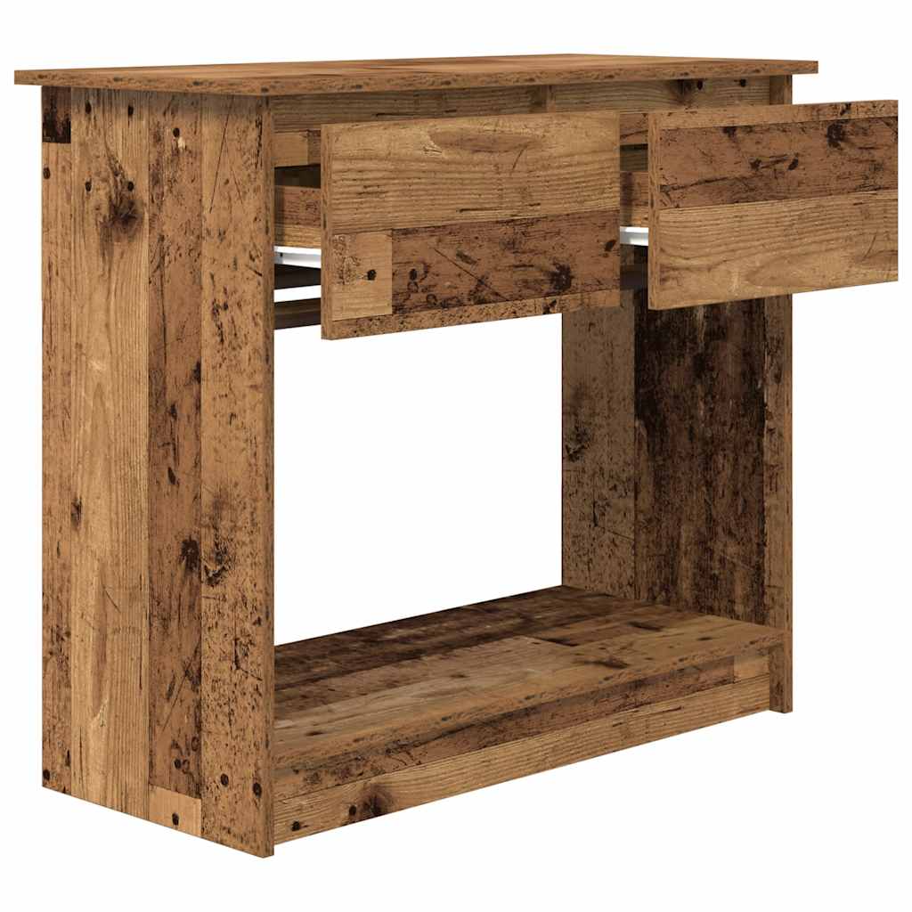 Console Table with Drawers Old Wood 85,5x38,5x74,5 cm