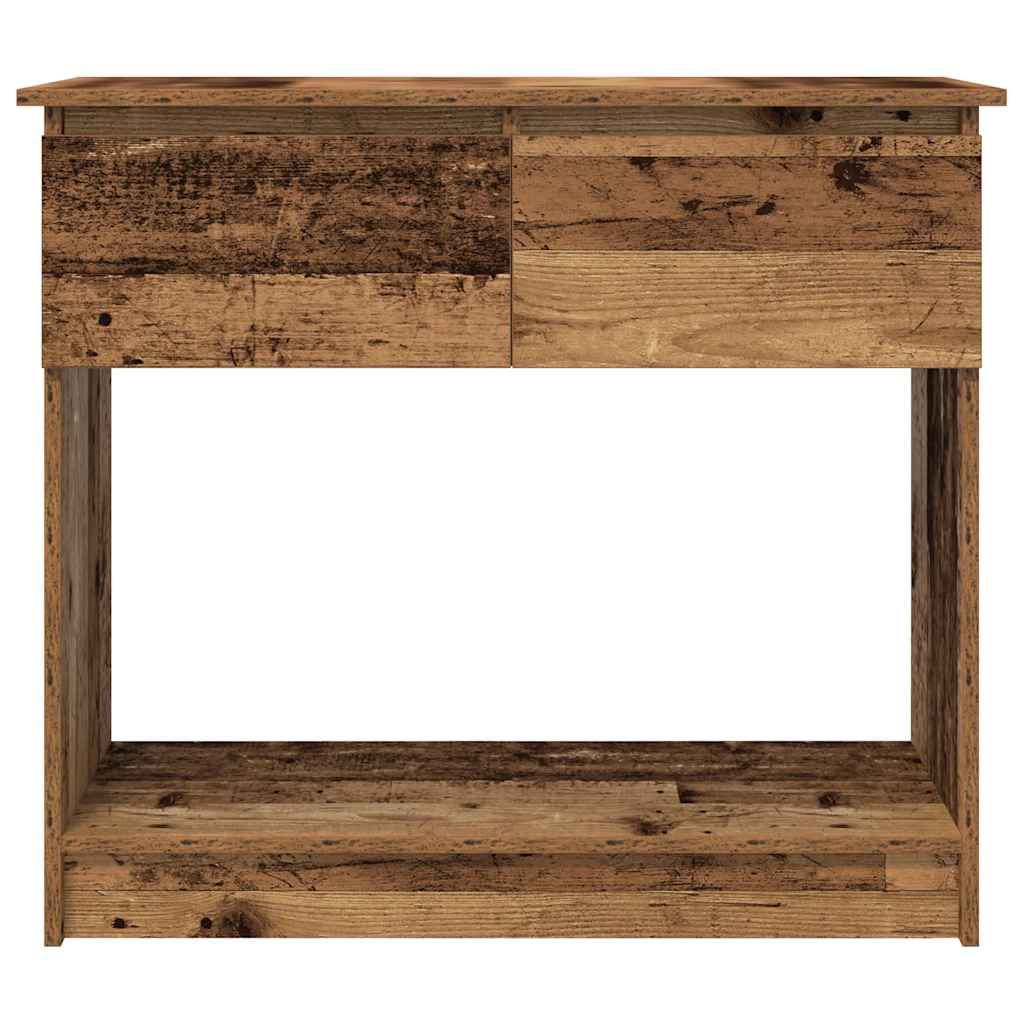 Console Table with Drawers Old Wood 85,5x38,5x74,5 cm