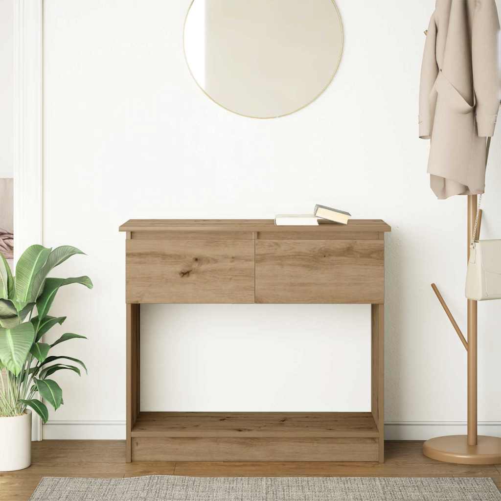 Console Table with Drawers Artisan Oak 85,5x38,5x74,5 cm