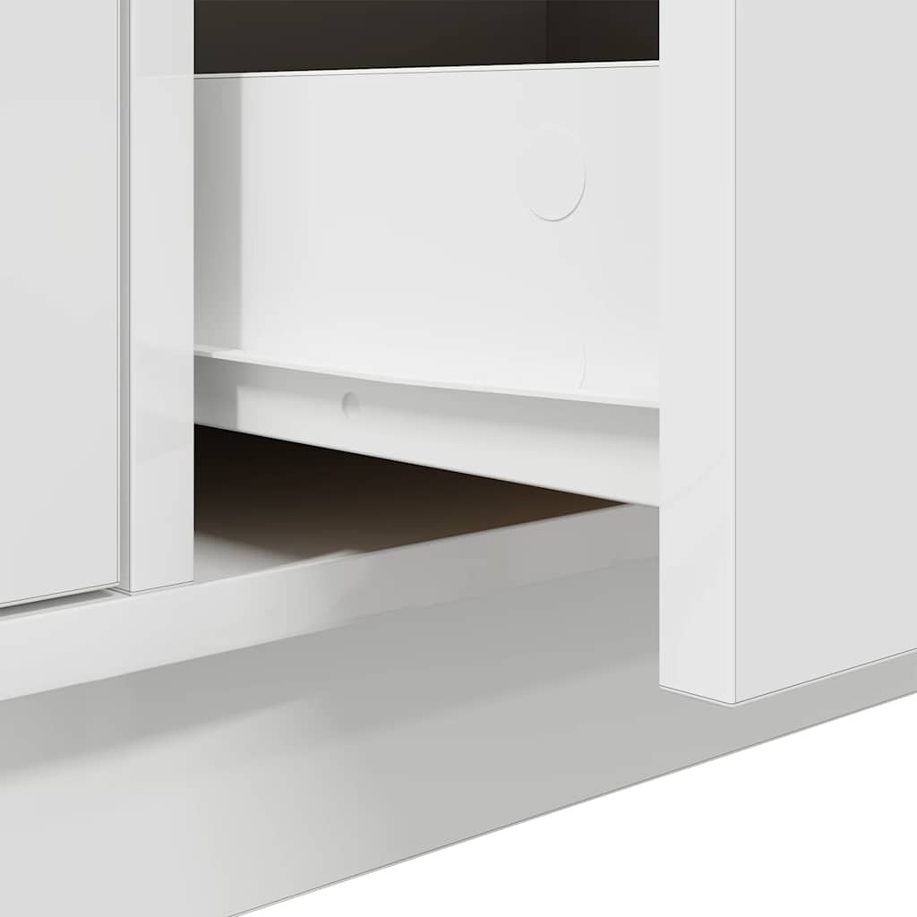 TV Cabinet with LED Lights White 100x41x50 cm