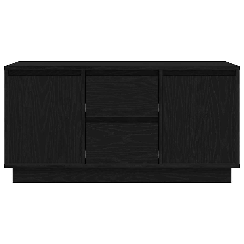 TV Cabinet with LED Lights Black Oak 100x41x50 cm