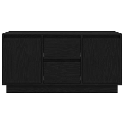 TV Cabinet with LED Lights Black Oak 100x41x50 cm