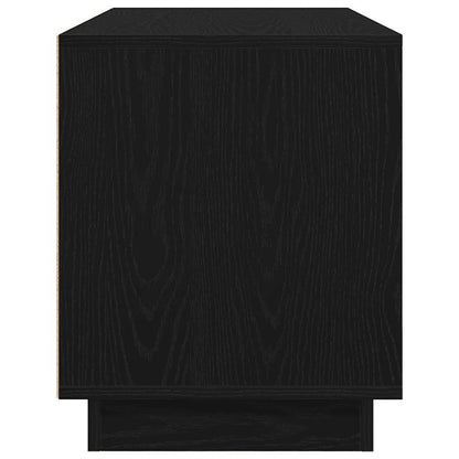 TV Cabinet with LED Lights Black Oak 100x41x50 cm