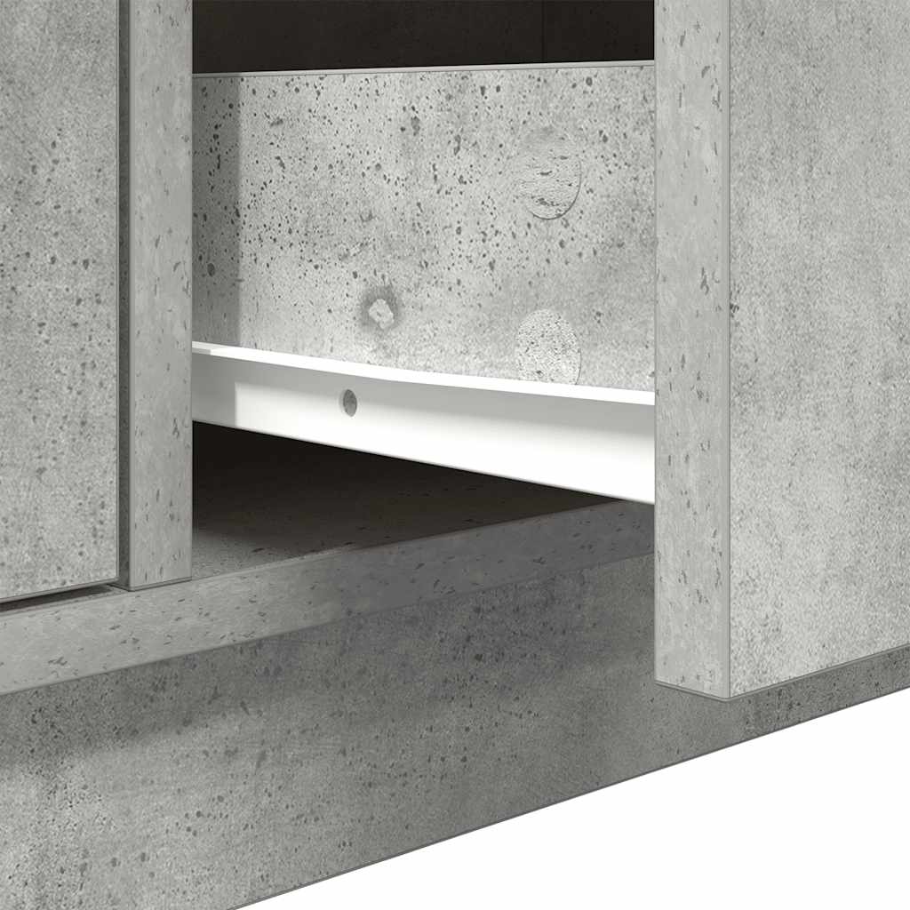 TV Cabinet with LED Lights Concrete Grey 100x41x50 cm