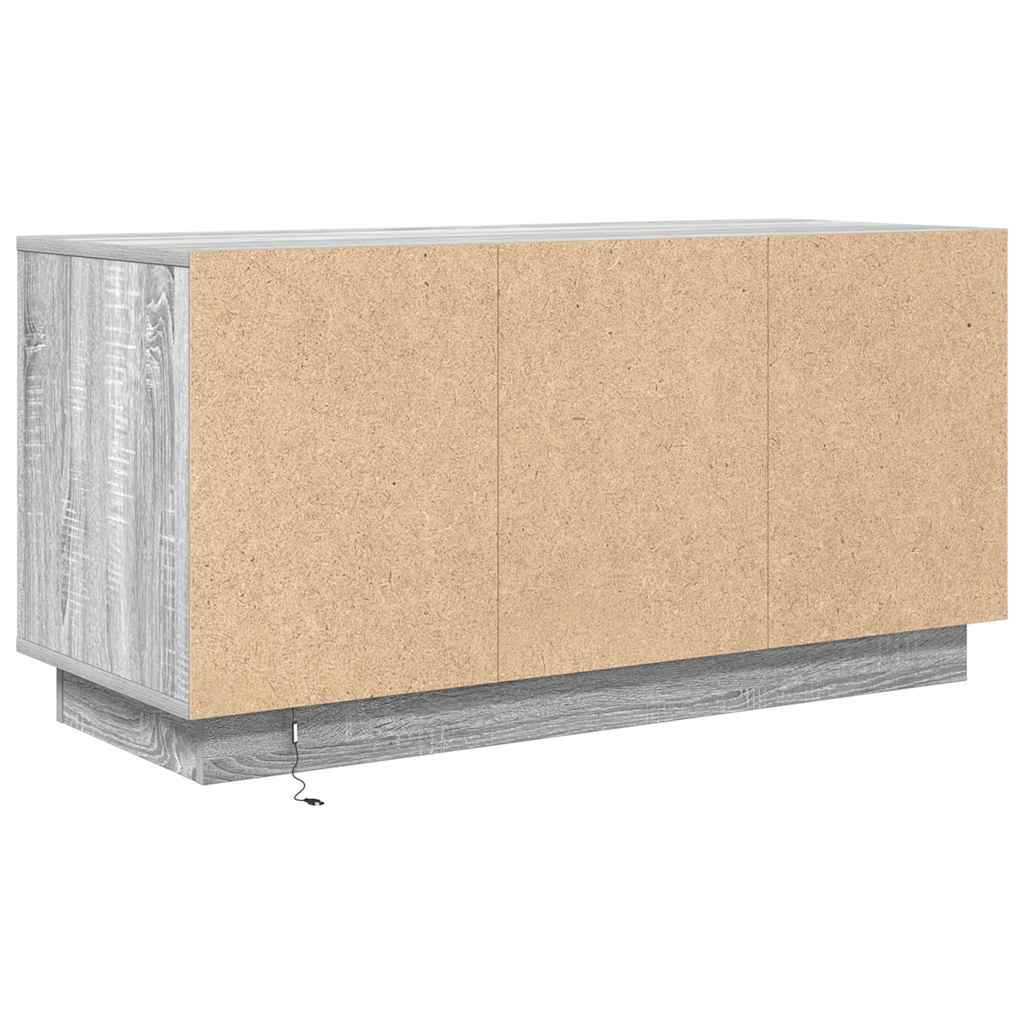 TV Cabinet with LED Lights Grey Sonoma 100x41x50 cm