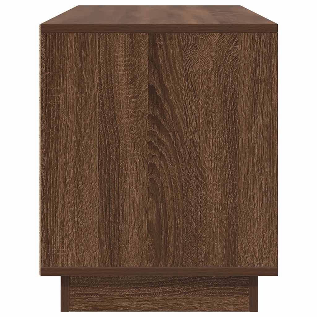 TV Cabinet with LED Lights Brown Oak 100x41x50 cm