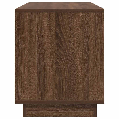 TV Cabinet with LED Lights Brown Oak 100x41x50 cm