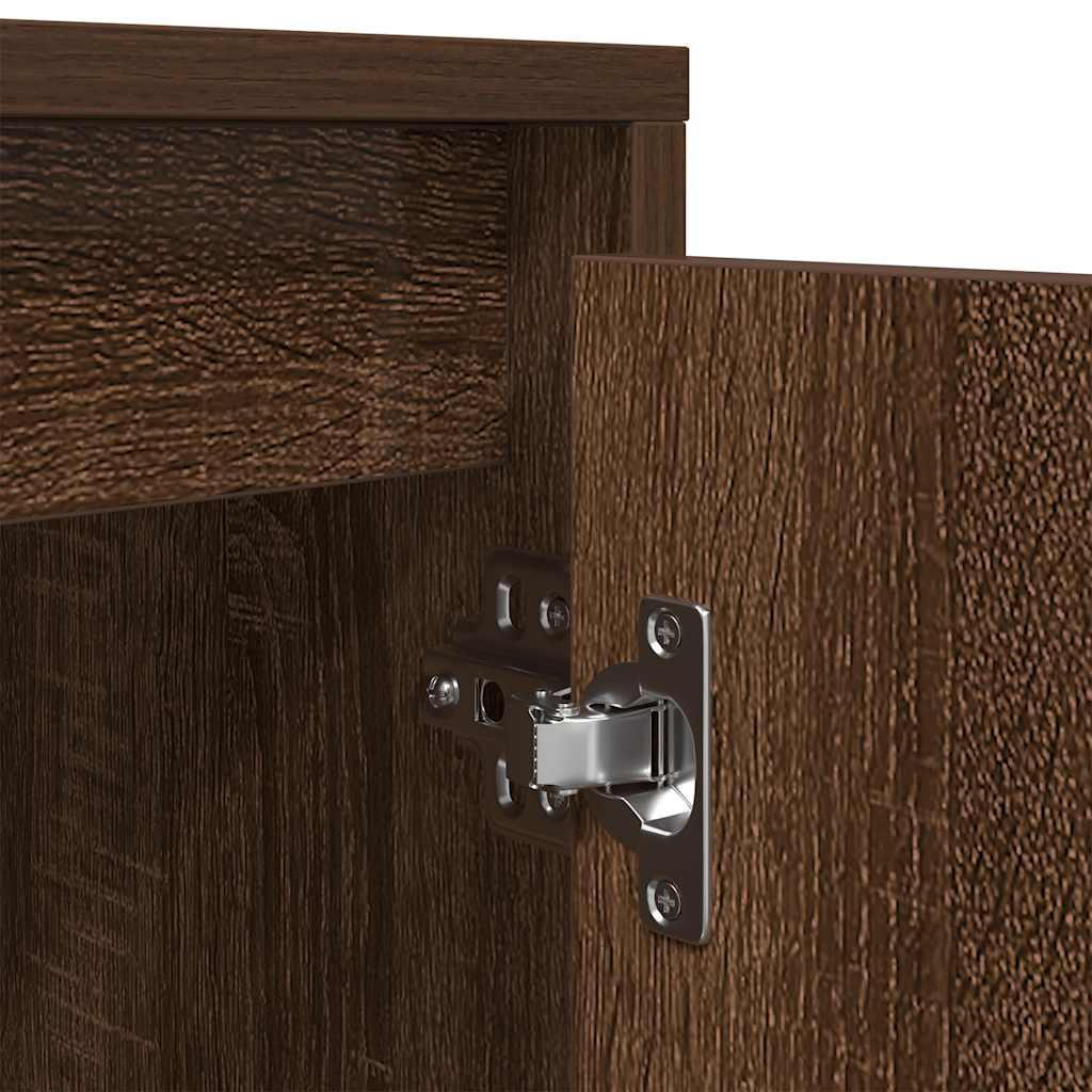 TV Cabinet with LED Lights Brown Oak 100x41x50 cm