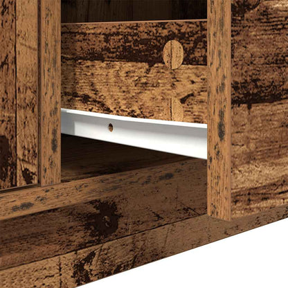 TV Cabinet with LED Lights Old Wood 100x41x50 cm