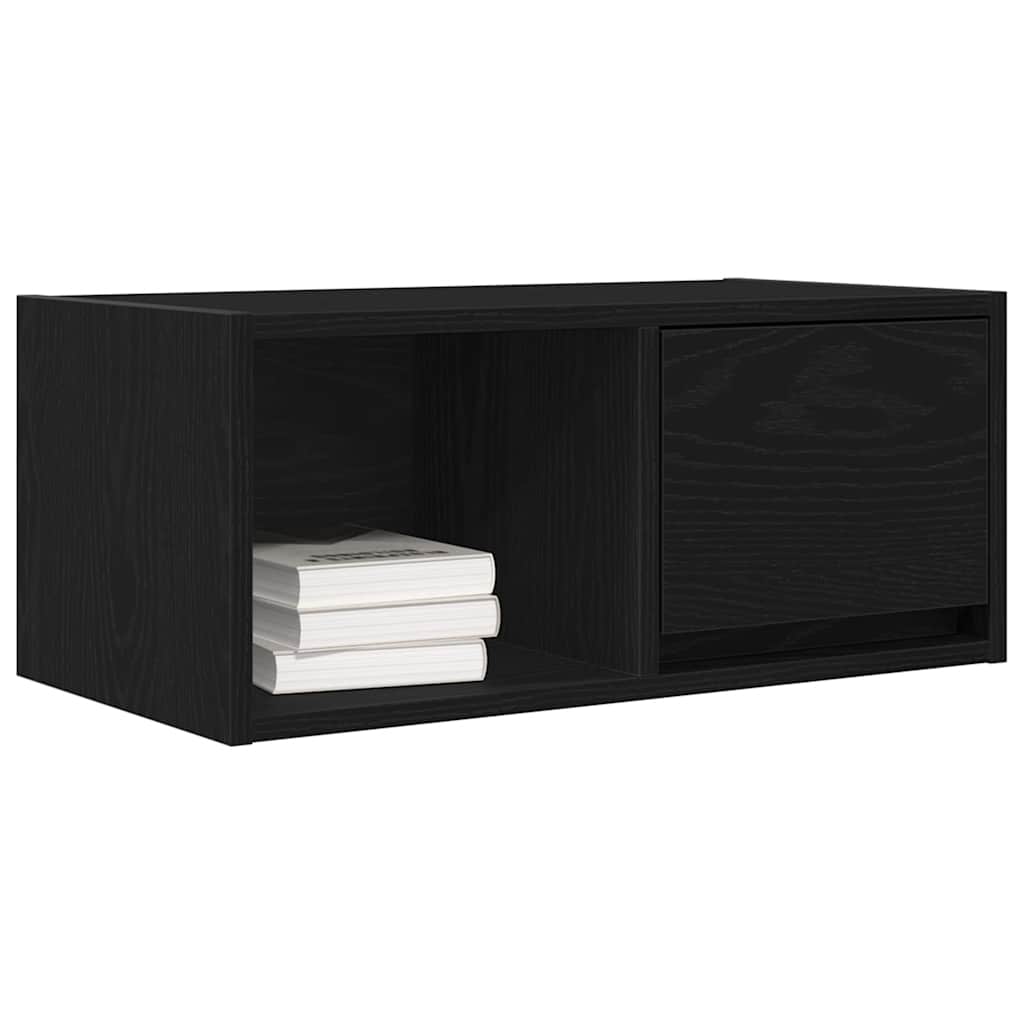 TV Cabinets 2 pcs Black Oak 60x31x25,5 cm Engineered Wood