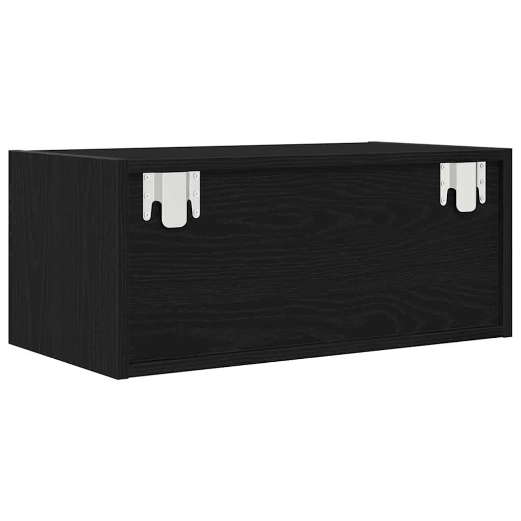 TV Cabinets 2 pcs Black Oak 60x31x25,5 cm Engineered Wood