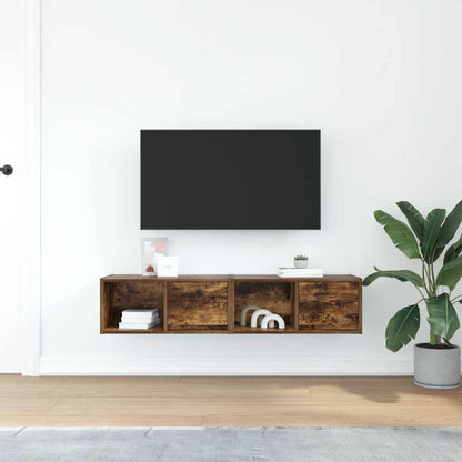 TV Cabinets 2 pcs Smoked Oak 60x31x25,5 cm Engineered Wood