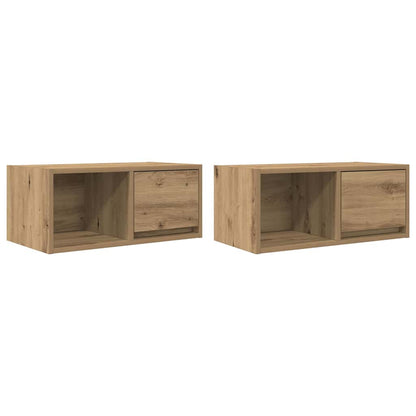 TV Cabinets 2 pcs Artisan Oak 60x31x25,5 cm Engineered Wood