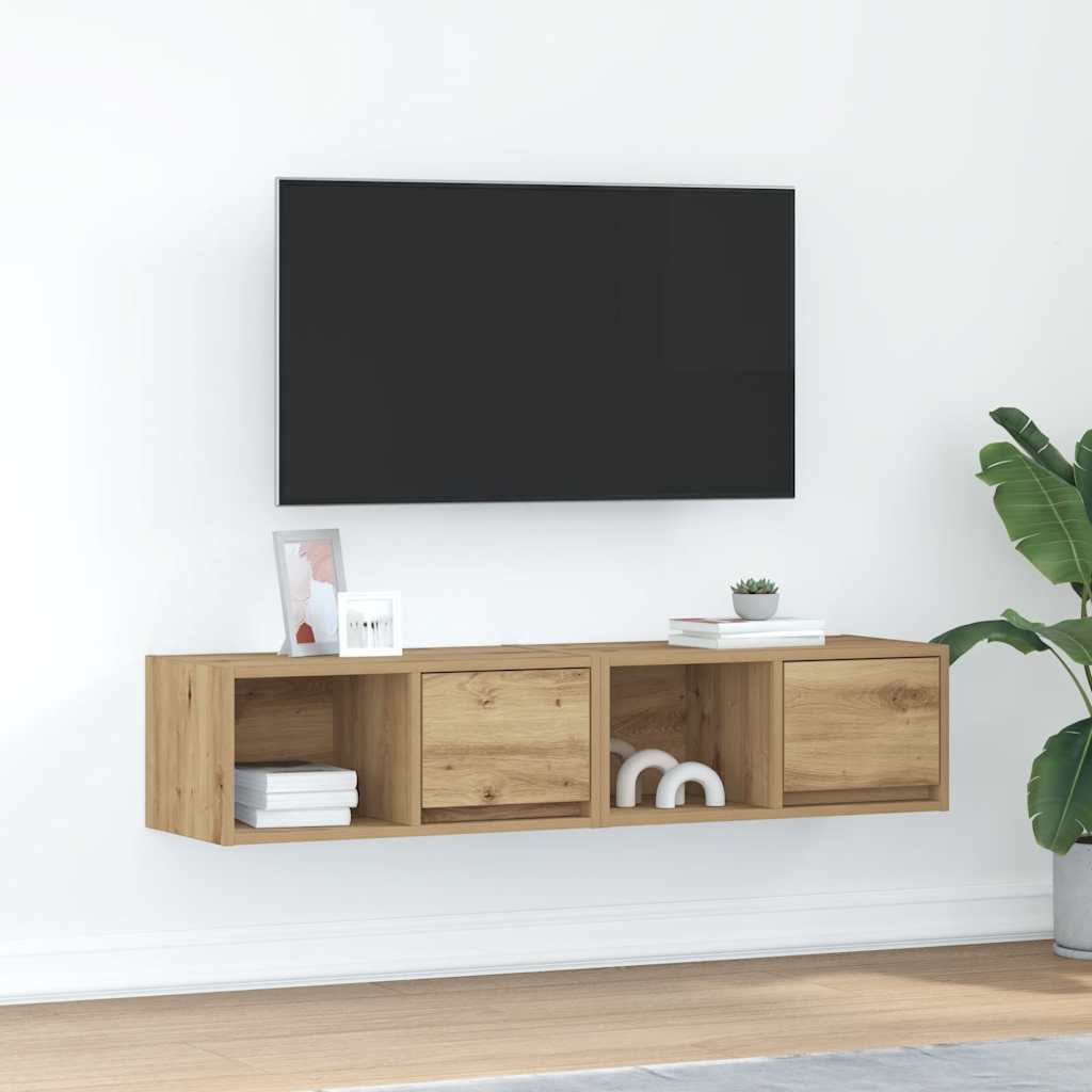 TV Cabinets 2 pcs Artisan Oak 60x31x25,5 cm Engineered Wood
