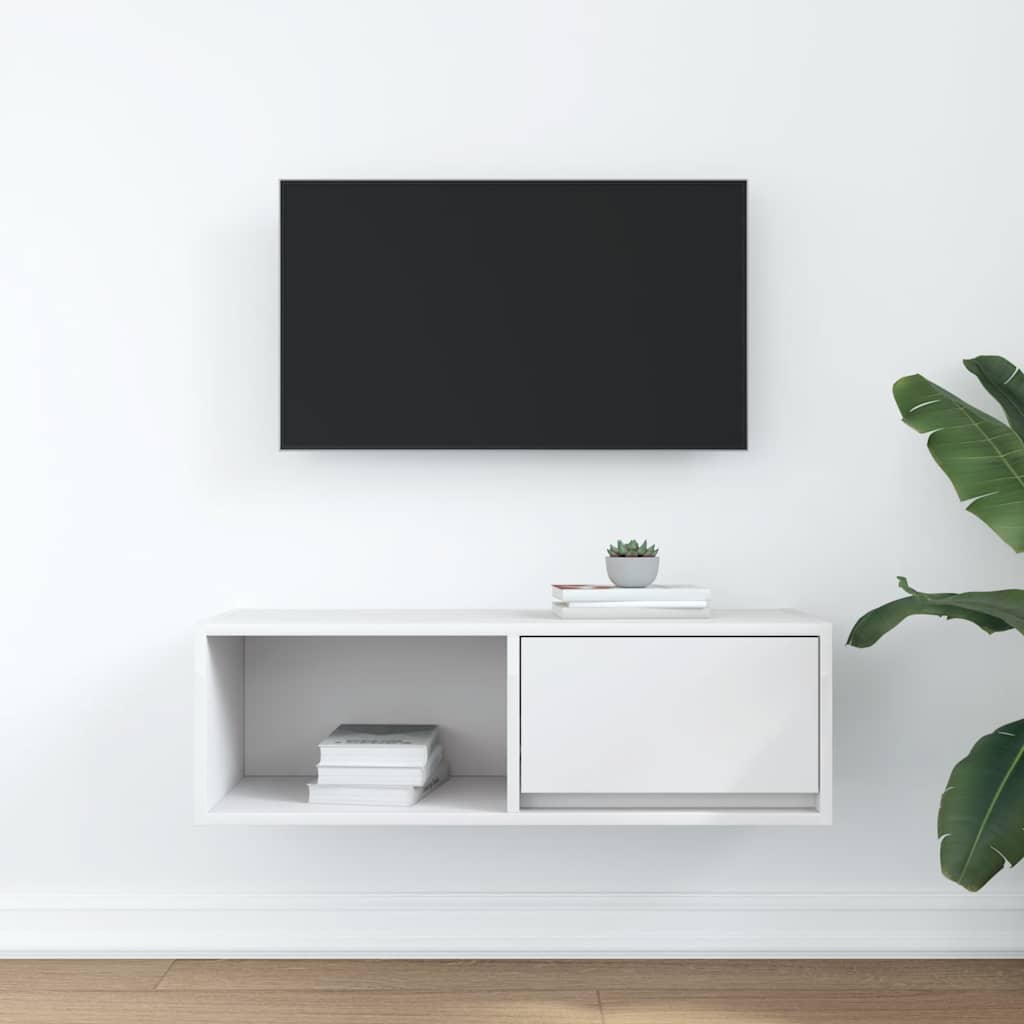 TV Cabinet White 80x31x25,5 cm Engineered Wood