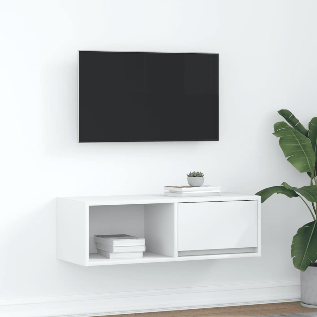 TV Cabinet White 80x31x25.5 cm Engineered Wood