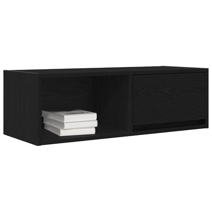 TV Cabinets 2 pcs Black Oak 80x31x25,5 cm Engineered Wood