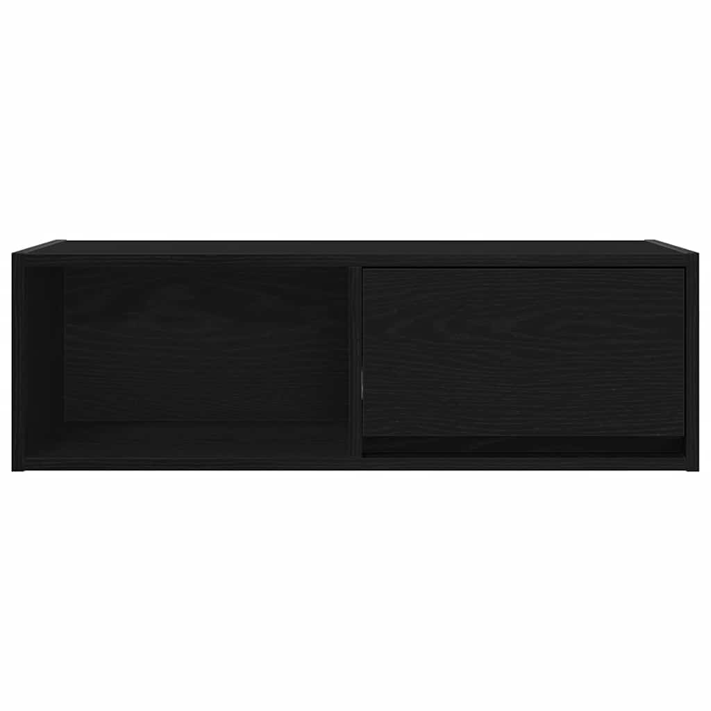TV Cabinets 2 pcs Black Oak 80x31x25,5 cm Engineered Wood